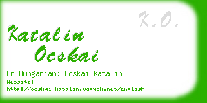 katalin ocskai business card